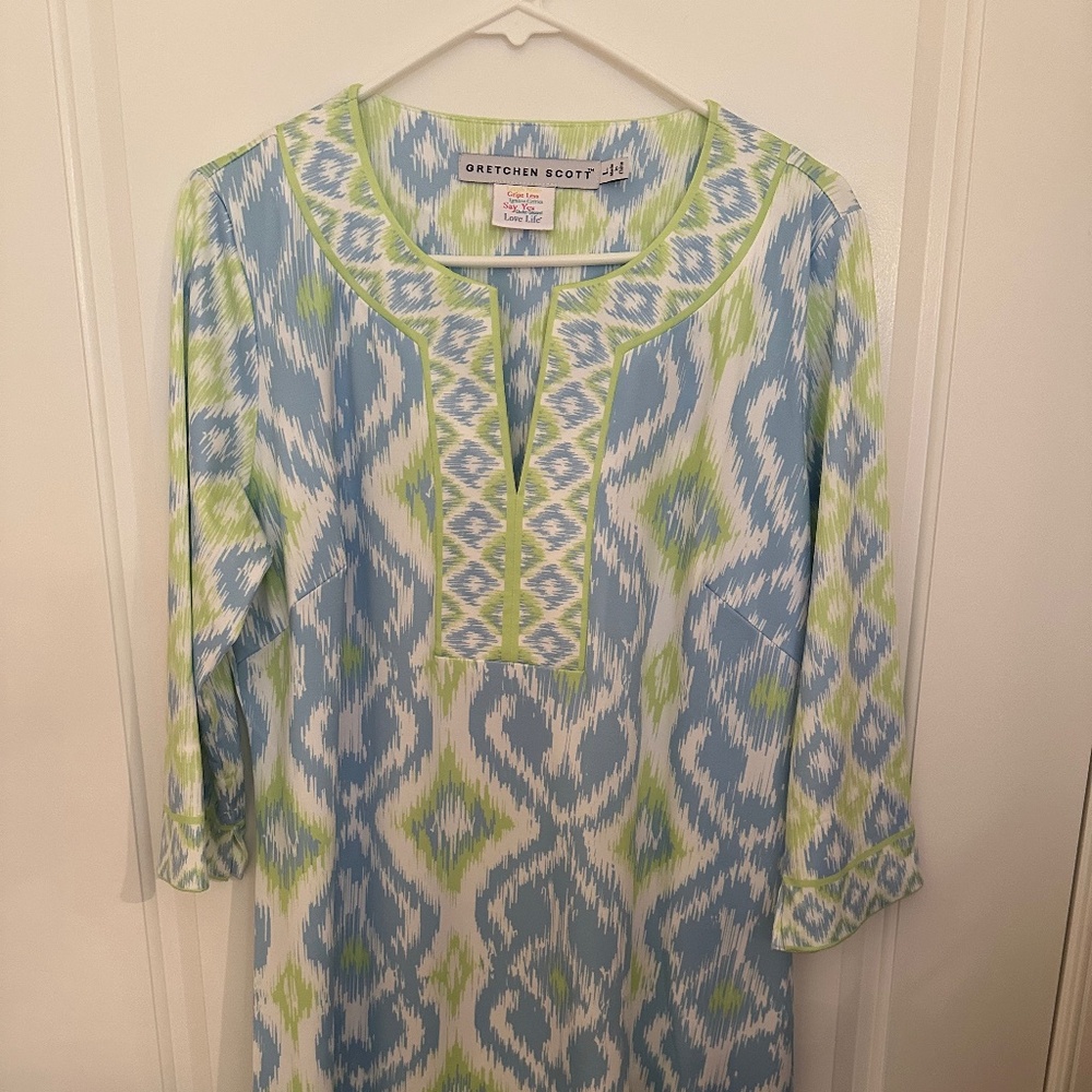 Gretchen Scott Split Neck Dress Size Large